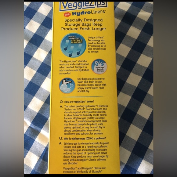 Bluapple VeggieZips Produce Bags & Hydro Liners Veggie Zip bags - Picture 4 of 4